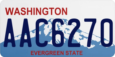 WA license plate AAC6270