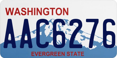 WA license plate AAC6276