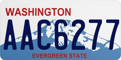 WA license plate AAC6277
