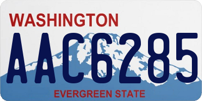 WA license plate AAC6285