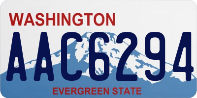 WA license plate AAC6294