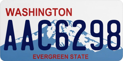 WA license plate AAC6298