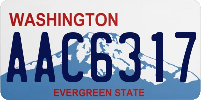 WA license plate AAC6317