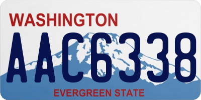 WA license plate AAC6338