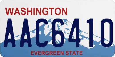 WA license plate AAC6410