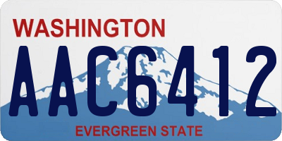 WA license plate AAC6412