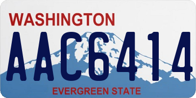 WA license plate AAC6414