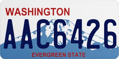 WA license plate AAC6426