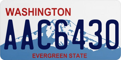 WA license plate AAC6430
