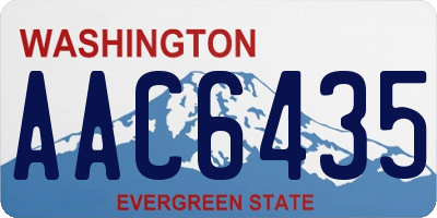 WA license plate AAC6435
