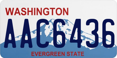 WA license plate AAC6436