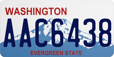 WA license plate AAC6438