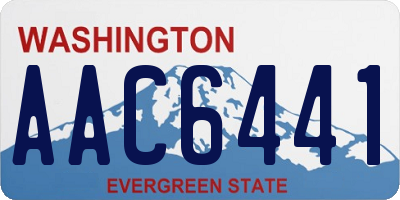 WA license plate AAC6441