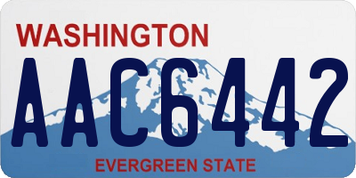 WA license plate AAC6442