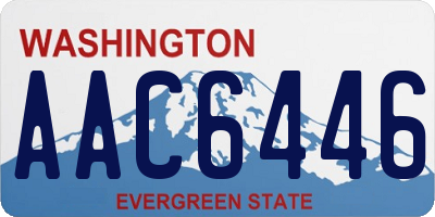 WA license plate AAC6446