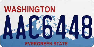 WA license plate AAC6448