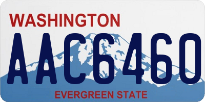 WA license plate AAC6460