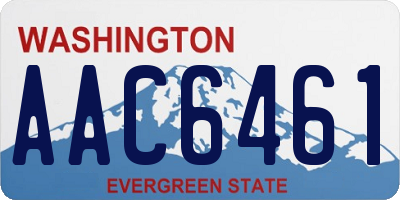 WA license plate AAC6461