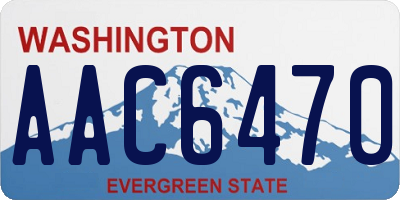 WA license plate AAC6470