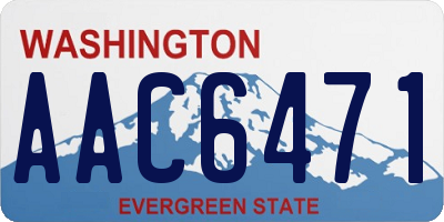 WA license plate AAC6471