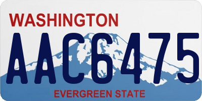 WA license plate AAC6475