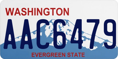 WA license plate AAC6479