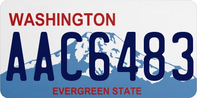 WA license plate AAC6483