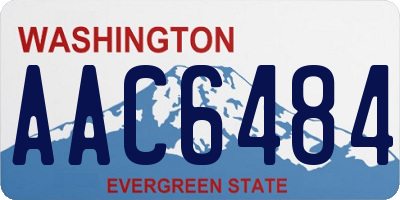 WA license plate AAC6484