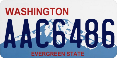 WA license plate AAC6486