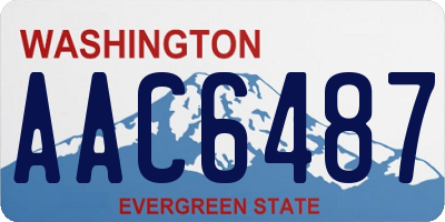 WA license plate AAC6487