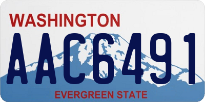 WA license plate AAC6491