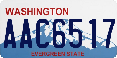 WA license plate AAC6517