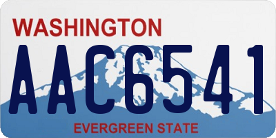 WA license plate AAC6541
