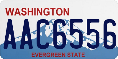 WA license plate AAC6556