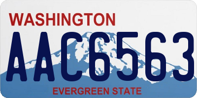 WA license plate AAC6563