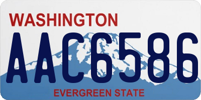 WA license plate AAC6586