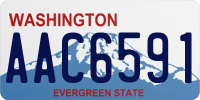 WA license plate AAC6591