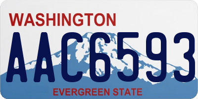 WA license plate AAC6593