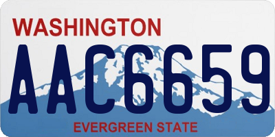 WA license plate AAC6659