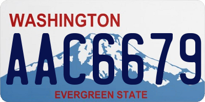 WA license plate AAC6679