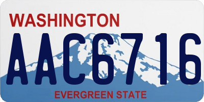 WA license plate AAC6716