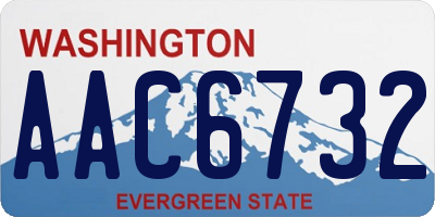 WA license plate AAC6732