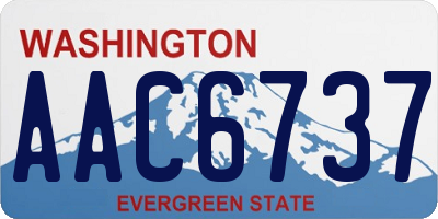 WA license plate AAC6737