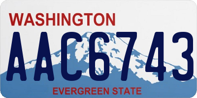 WA license plate AAC6743