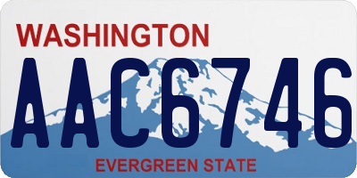 WA license plate AAC6746