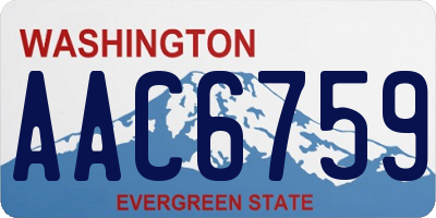 WA license plate AAC6759