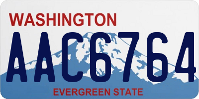 WA license plate AAC6764