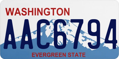 WA license plate AAC6794