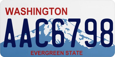WA license plate AAC6798