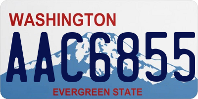 WA license plate AAC6855